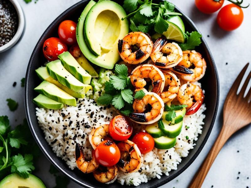 Blackened Shrimp Bowl lunch recipe