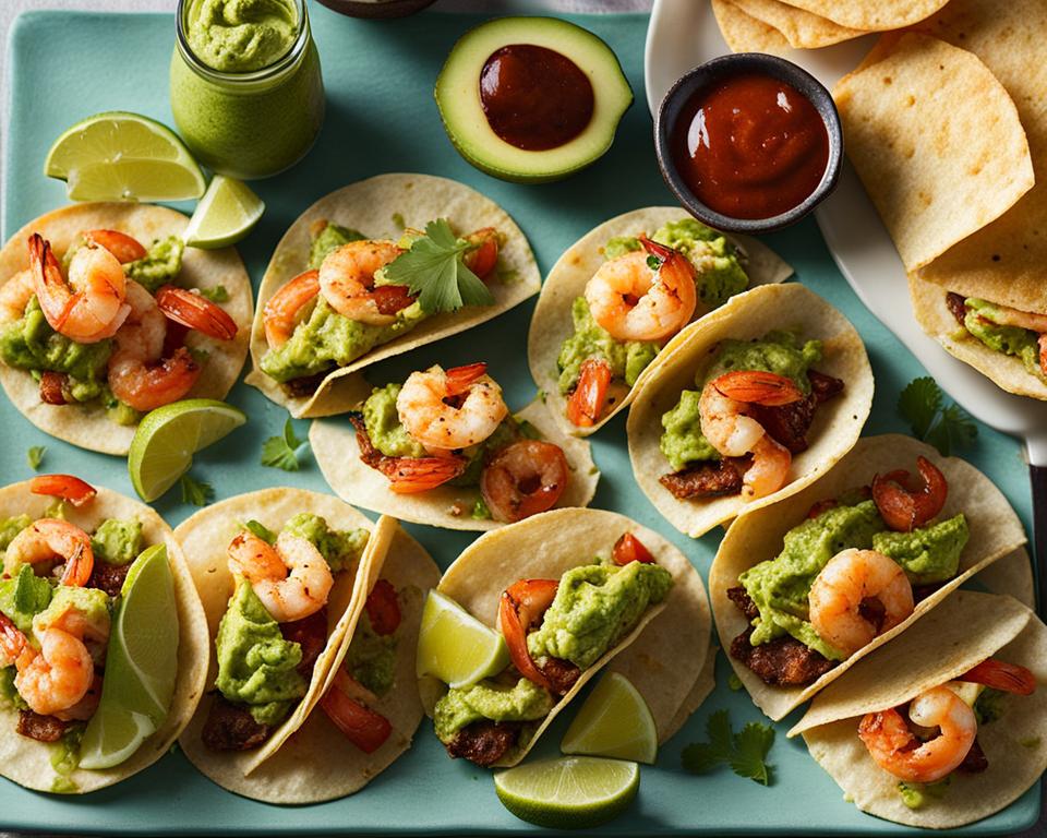 Shrimp Taco Bites with Guacamole