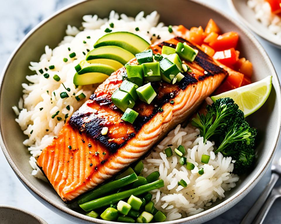 Sweet-and-Spicy Salmon Rice Bowl