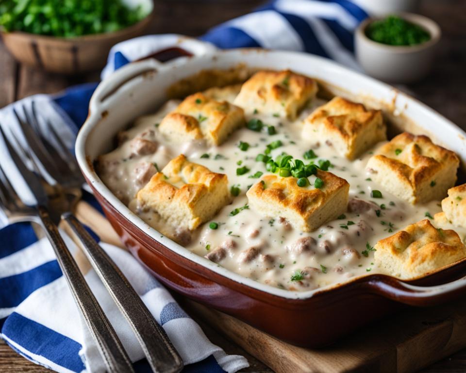 biscuits and gravy casserole