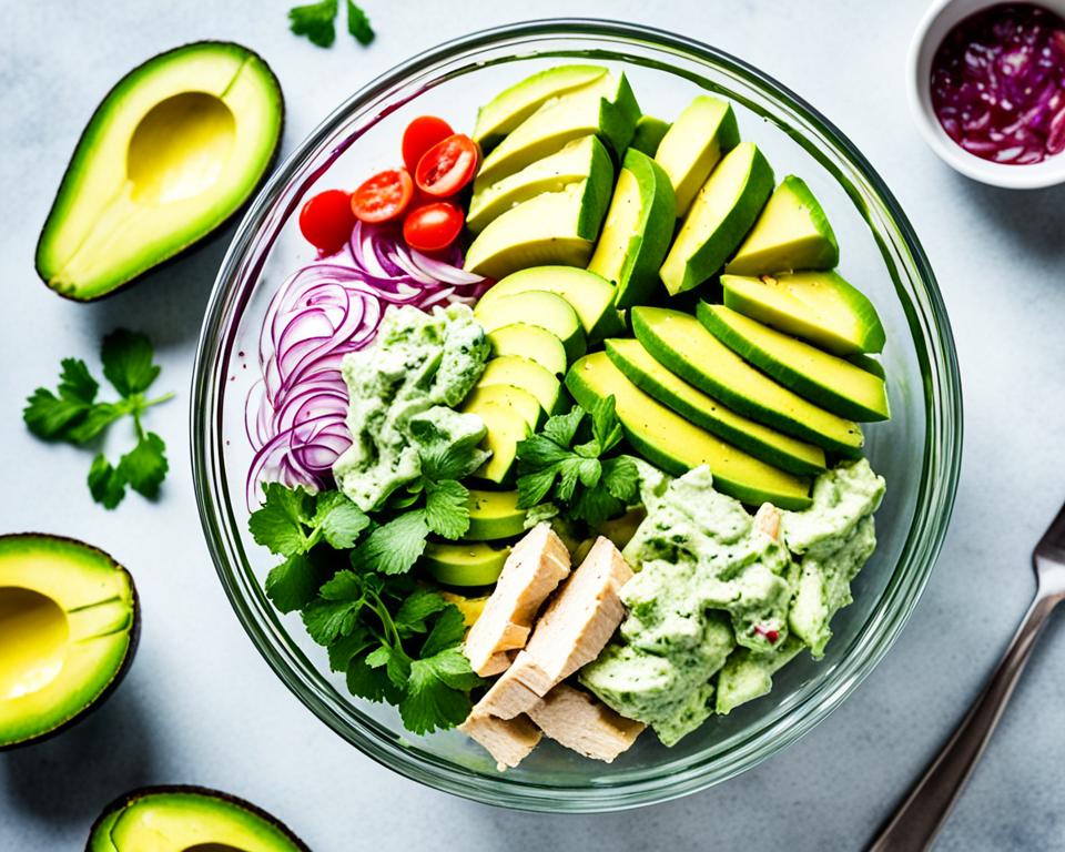 creamy avocado chicken salad