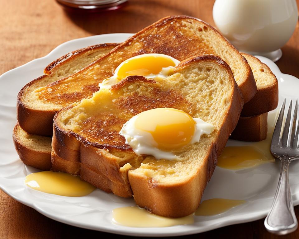 eggs and milk in French toast