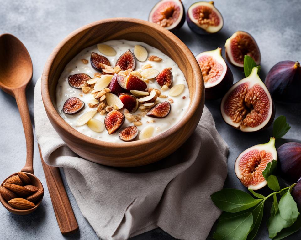 overnight oats with figs and almonds