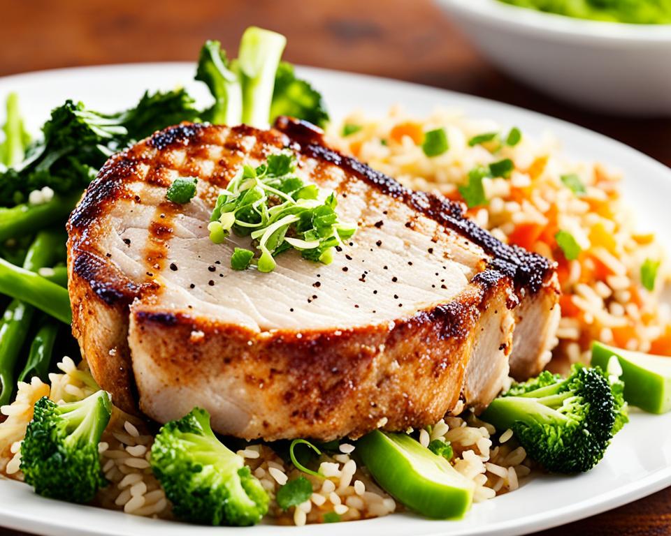 rice, steamed vegetables, crusty bread, coleslaw