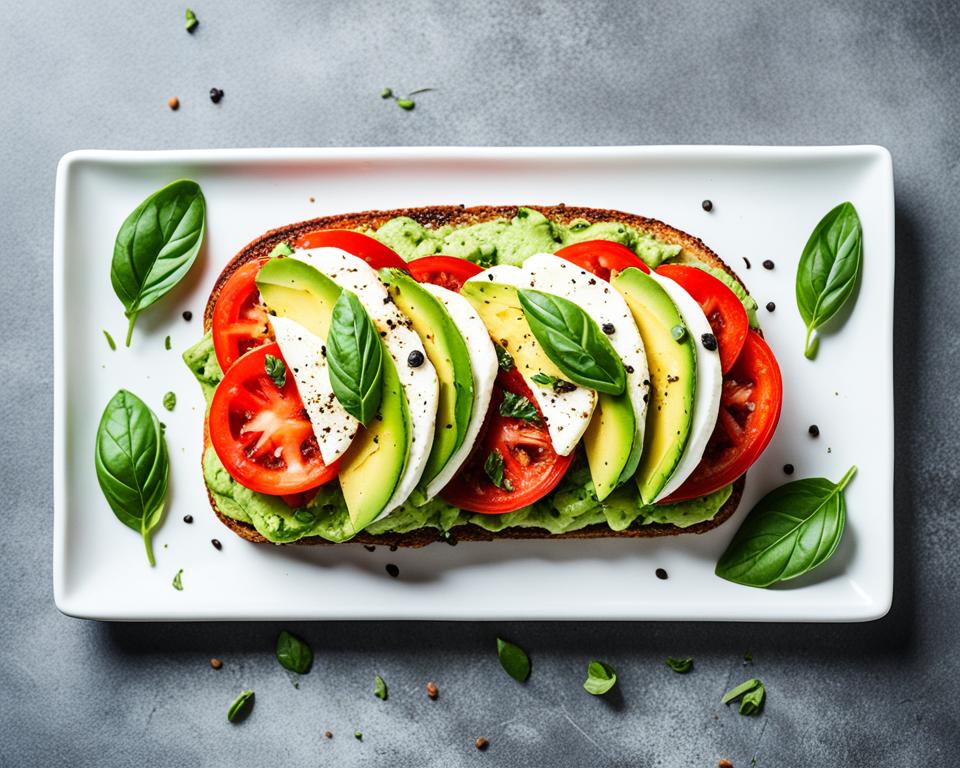 Caprese avocado toast