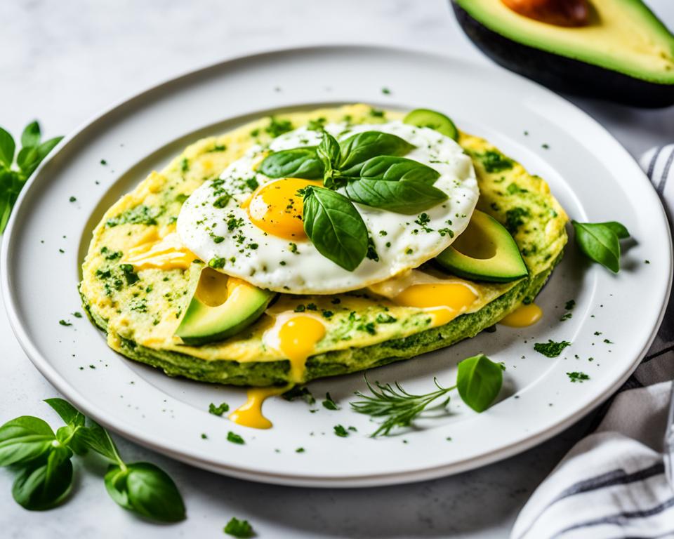 Cheesy Avocado Omelette