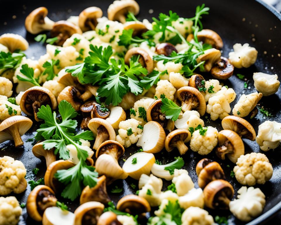 Garlic Mushrooms Cauliflower