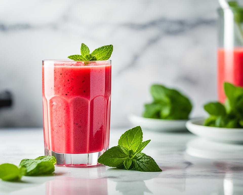 Hydrating watermelon mint smoothie