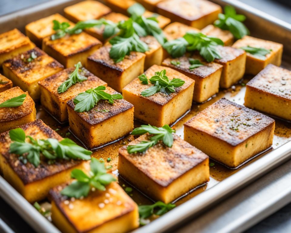 Oven-baked tofu