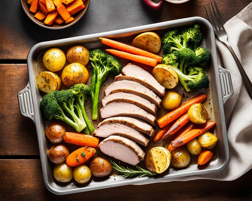 Pork tenderloin sheet-pan dinner