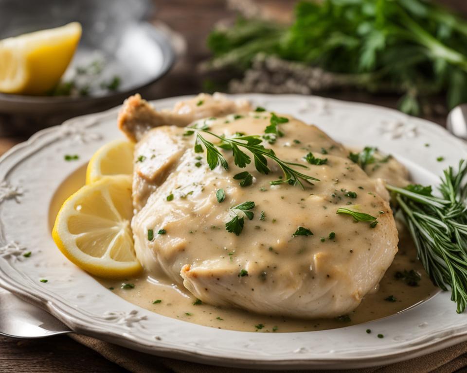 slow-cooker creamy lemon herb chicken