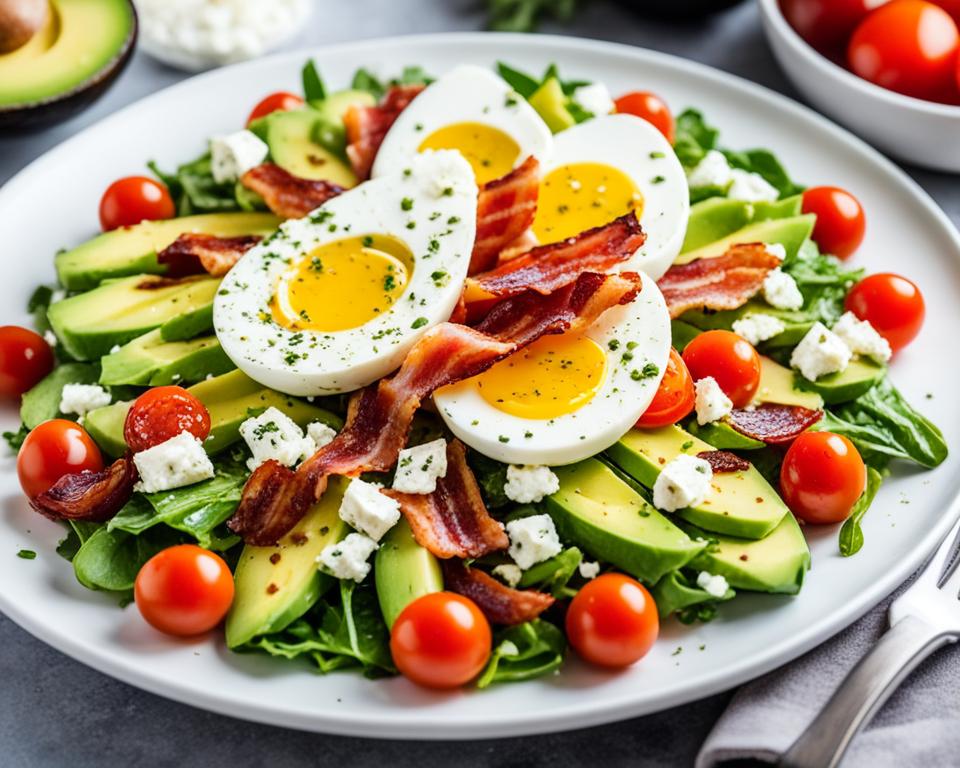 vegetarian keto club salad