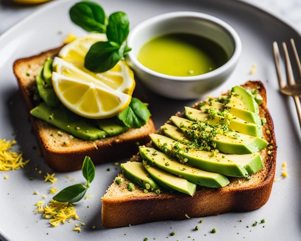 zesty lemon avocado toast